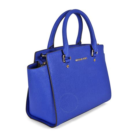 michael michael kors selma medium satchel heritage blue|Michael Kors selma medium black.